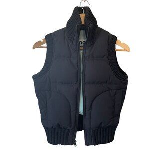 TNA |  Vintage Down Fill Puffer Vest ' Down Right Toasty' - XS EUC - Knit edging